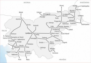 Slovenske železnice imajo ponekod ob trasi železnice speljane optične povezave. Vir: Slovenske železnice, 2015